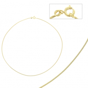 Girocollo maglia snake  1.2 mm placcato Oro 3 microns x42cm