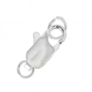 Chiusure moschettone cn anellino chiuso 12 mm Placcatura argento fino x1