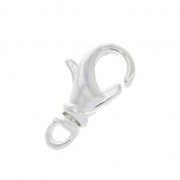 Chiusure moschettone avec anneau pivotant 14 mm Argenté x1