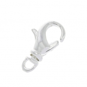 Chiusure moschettone avec anneau pivotant 14 mm Argenté x1