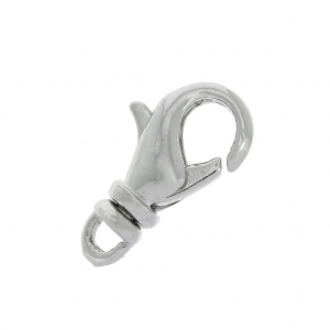 Chiusure moschettone con anellino girevole 14 mm Rodiato x1