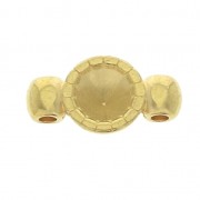 Distanziatore 2 anelli per cabochon o strass 5 mm Dorato con oro fino x1|raw }}
