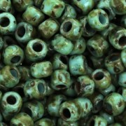 Rocaille Toho 6/0 TO6RY307 - Hybrid Frosted Turquoise Picasso x8g|raw }}