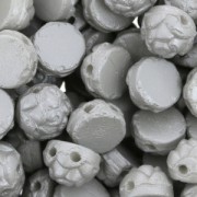 Perle Cabochon 2 fori 6 mm Alabaster Pastel Grey x20