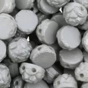 Perle Cabochon 2 fori 6 mm Alabaster Pastel Grey x20