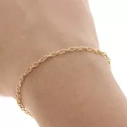 Catena 2.5 mm Dorato con oro finox 1 m