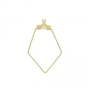 Basi per orecchini poligono con 2 anellini 22x36 mm Oro x2