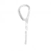 Gancio pendente da incollare 25 mm Placcatura argento fino x1