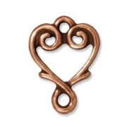 Separatore cuore mm. 13x9 rame x1