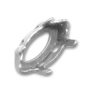 Castone navette PureCrystal mm. 10x5 argento brunito|raw }}