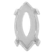 Castone navette PureCrystal mm. 10x5 Rhodié