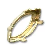 Castone navette PureCrystal mm. 15x7 dorato