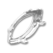 Castone navette PureCrystal mm. 15x7 argento