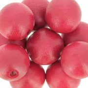 Tonde in legno mm. 15 Rosso x5