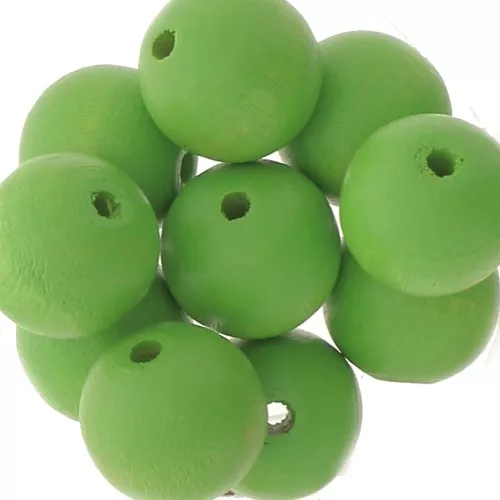 Tonde in legno mm. 15 Verde x5