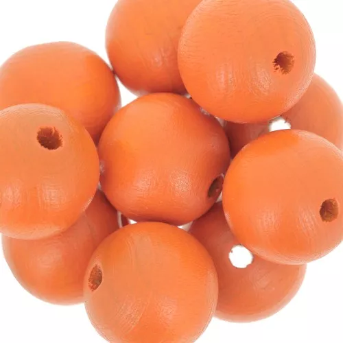 Tonde in legno mm. 15 Arancio x5