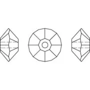 Biconi schiacciati PureCrystal 5305 mm. 5 Crystal  x30