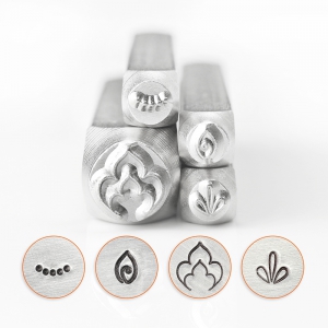 Set di 4 punzoni ImpressArt 9.5 e 4 mm Mandala - versione 5