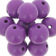 Perla tonda in legno mm. 20 Amethyst x5