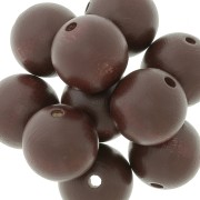 Perla tonda in legno mm. 20 Rosa Antico x5|raw }}