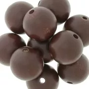 Perla tonda in legno mm. 20 Rosa Antico x5