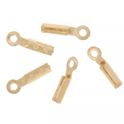 Mini chiudicordoncino mm. 0,6 Dorato con oro finox10
