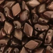 Perline in vetro Gemduo 2 fori 8x5 mm Halo Tangerine x10g