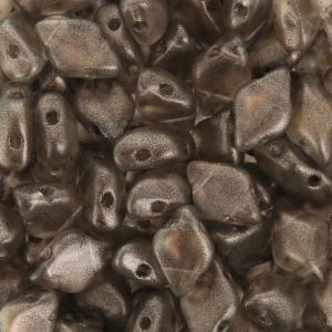 Perline in vetro Gemduo 2 fori 8x5 mm Halo Champagne x10g