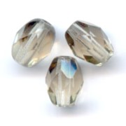 Perla a forma di oliva sfaccettate 6x4 mm - Black Diamond x25