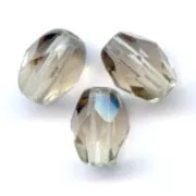 Perla a forma di oliva sfaccettate 6x4 mm - Black Diamond x25