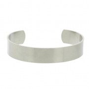 Bracciale piatto 12.5x150 mm da decorare in acciaio inox 316 x1|raw }}