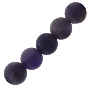 Perle Amethyste rotonde di pietra Gemma effetto glassato 6 mm x15