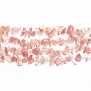 Perle di chips 8 - 11 mm imitazione di Strawberry Quartzo x85 cm|raw }}