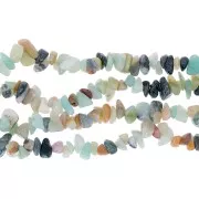 Perle di chips 8 - 11 mm Amazonite x75 cm