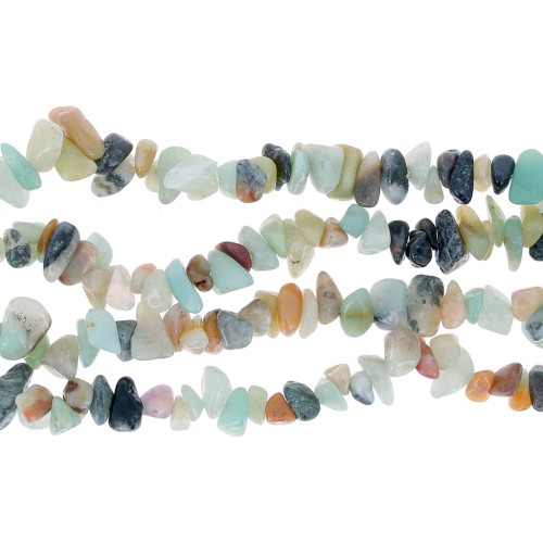 Perle di chips 8 - 11 mm Amazonite x75 cm