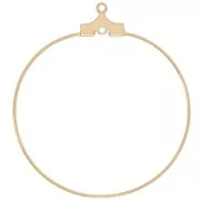 Orecchini a cerchio - 35 mm - Dorato con oro fino x2