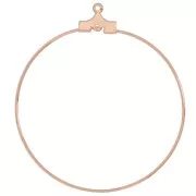 Orecchini a cerchio - 40 mm - 1 foro - Oro rosa x2