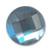 Cabochon sfaccettato vetro mm. 18 Light Sapphire