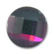 Cabochon sfaccettato vetro mm. 18 Amethyst