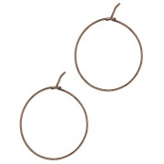 Orecchini a cerchio da decorare da 25 mm - Filo da 0,7 mm - Bronzo x2