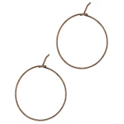Orecchini a cerchio da decorare da 25 mm - Filo da 0,7 mm - Bronzo x2