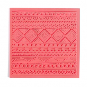 Foglio struttura/ texture sheet 9 cm per pasta polimerica - Etnico x1