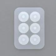 Stampo silicone per realizzare perline di 19 mm in resina con foro grande