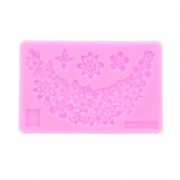 Stampo in silicone per pasta polimerica e argilla metallica - Plastron de Fleurs|raw }}