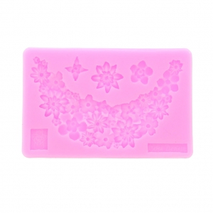 Stampo in silicone per pasta polimerica e argilla metallica - Plastron de Fleurs