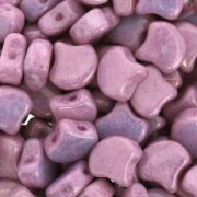 Perline in vetro Ginko Duo 2 fori 7.5x7.5 mm Opaque Light Rose Ceramic Look x10g|raw }}