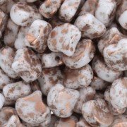 Perline in vetro Ginko Duo 2 fori 7.5x7.5 mm Opaque Copper Splash x10g|raw }}