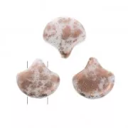 Perline in vetro Ginko Duo 2 fori 7.5x7.5 mm Opaque Copper Splash x10g