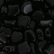 Perline in vetro Ginko Duo 2 fori 7.5x7.5 mm Jet x10g|raw }}