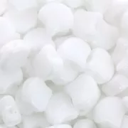 Perline in vetro Ginko Duo 2 fori 7.5x7.5 mm Opaque White x10g